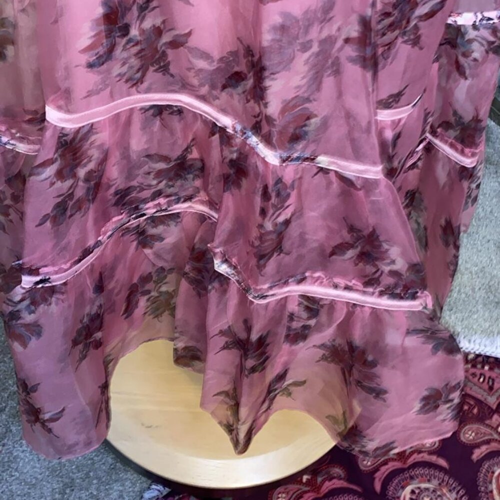 Cinq a Sept Alanna Floral Print Silk Halter Neck Dress - Picture 4 of 11